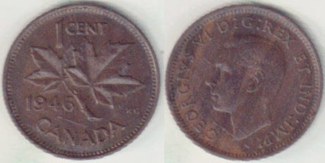 1946 Canada 1 Cent A008843
